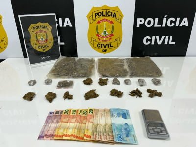 PCDF realiza prisão por tráfico e apreende drogas no valor de R$ 30 mil